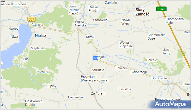 mapa Złojec, Złojec na mapie Targeo