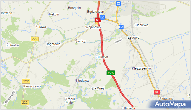 mapa Żukczyn, Żukczyn na mapie Targeo
