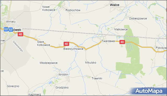 mapa Zwiastowice, Zwiastowice na mapie Targeo