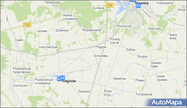 mapa Annosław, Annosław na mapie Targeo