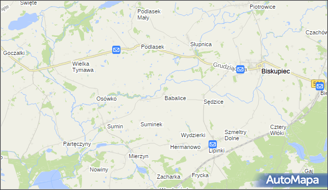 mapa Babalice, Babalice na mapie Targeo