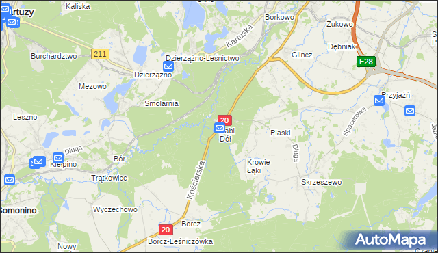 mapa Babi Dół, Babi Dół na mapie Targeo