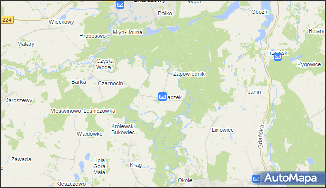 mapa Bączek, Bączek na mapie Targeo