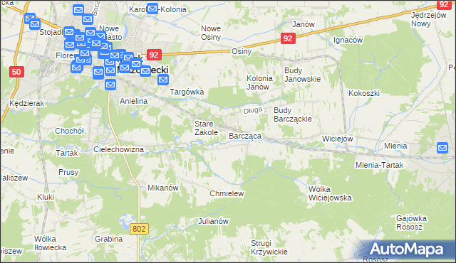 mapa Barcząca, Barcząca na mapie Targeo