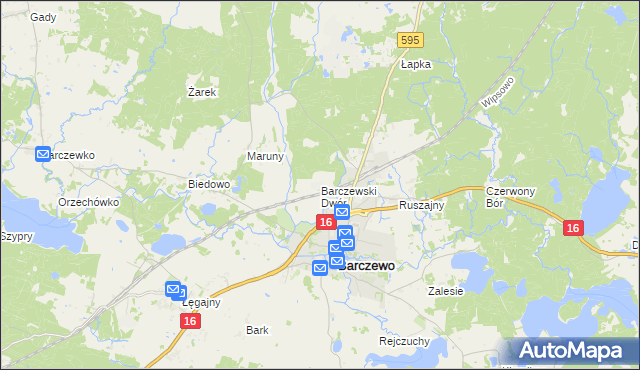 mapa Barczewski Dwór, Barczewski Dwór na mapie Targeo