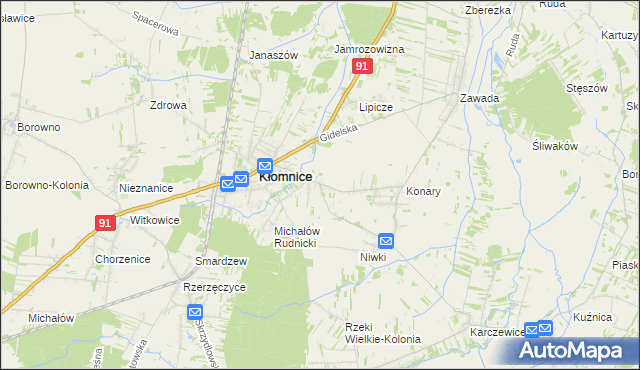 mapa Bartkowice, Bartkowice na mapie Targeo