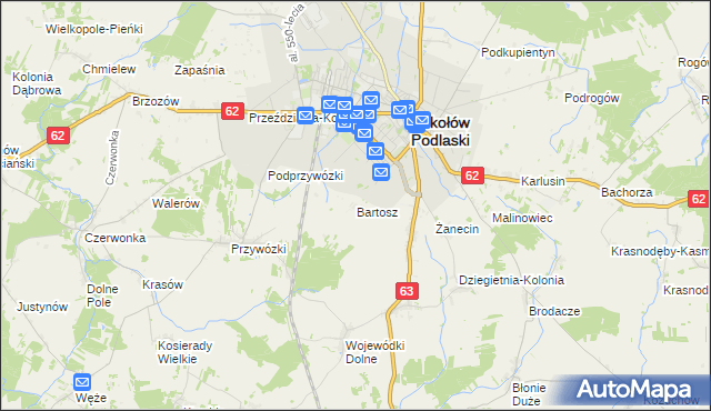 mapa Bartosz, Bartosz na mapie Targeo