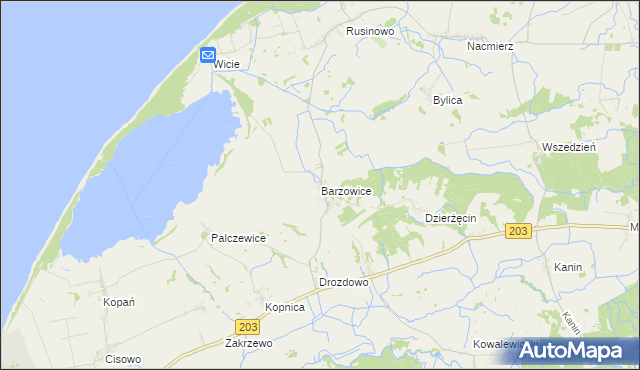 mapa Barzowice, Barzowice na mapie Targeo
