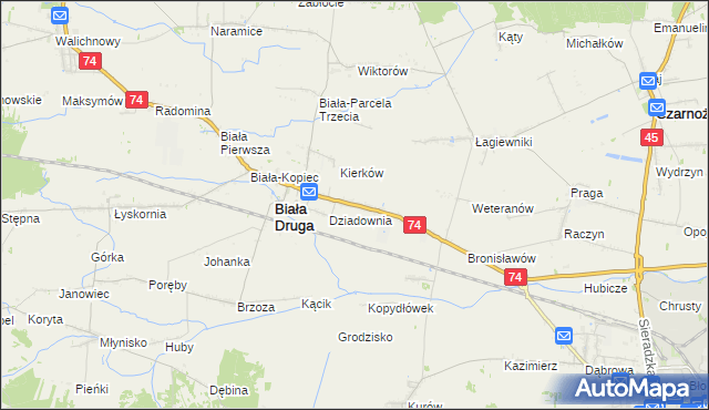 mapa Biała Rządowa, Biała Rządowa na mapie Targeo