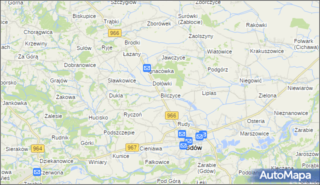 mapa Bilczyce, Bilczyce na mapie Targeo