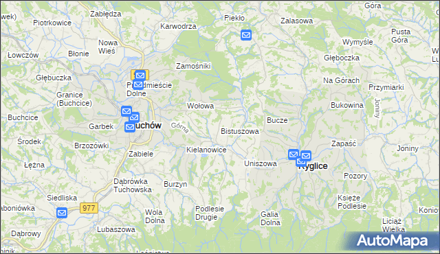 mapa Bistuszowa, Bistuszowa na mapie Targeo