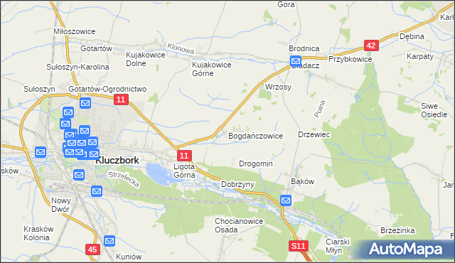 mapa Bogdańczowice, Bogdańczowice na mapie Targeo