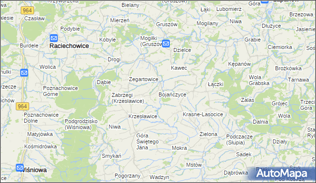 mapa Bojańczyce, Bojańczyce na mapie Targeo