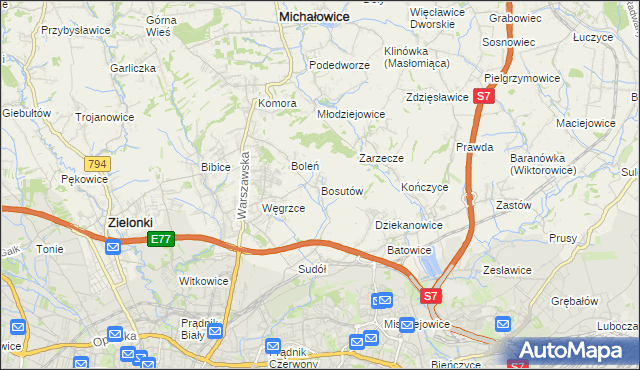 mapa Bosutów, Bosutów na mapie Targeo