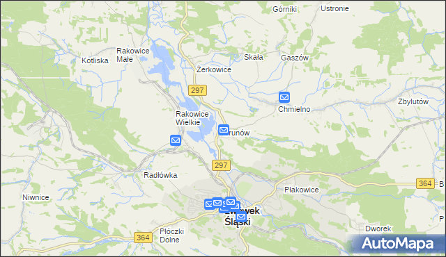 mapa Brunów gmina Lwówek Śląski, Brunów gmina Lwówek Śląski na mapie Targeo