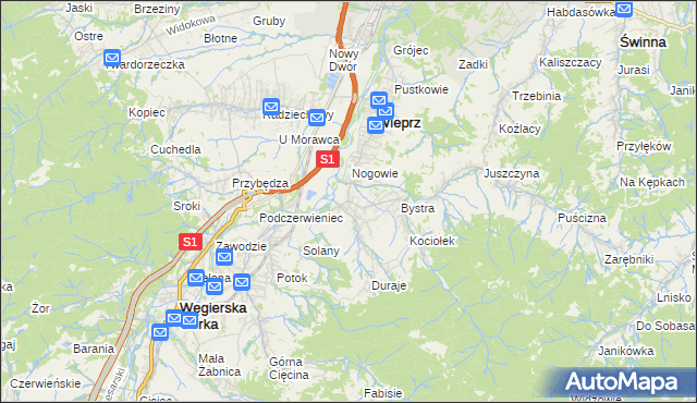 mapa Brzuśnik, Brzuśnik na mapie Targeo