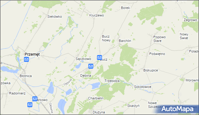 mapa Bucz, Bucz na mapie Targeo