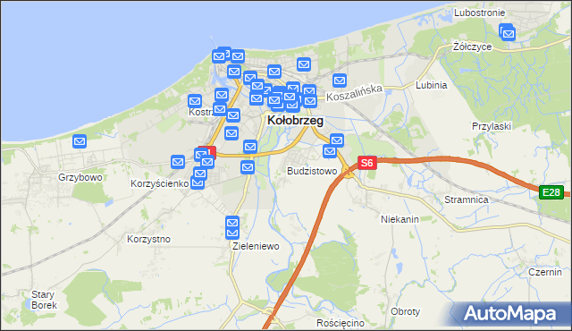 mapa Budzistowo, Budzistowo na mapie Targeo