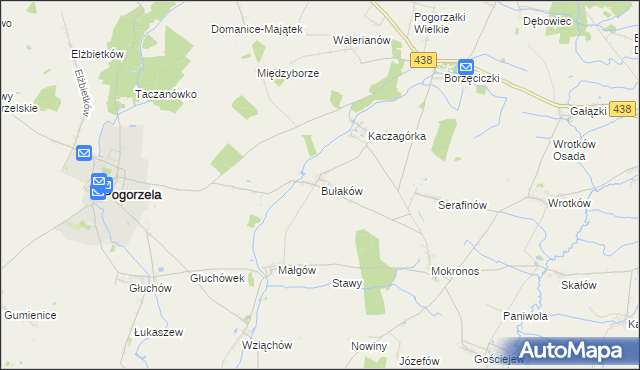 mapa Bułaków, Bułaków na mapie Targeo