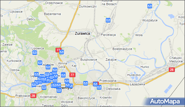 mapa Buszkowiczki, Buszkowiczki na mapie Targeo