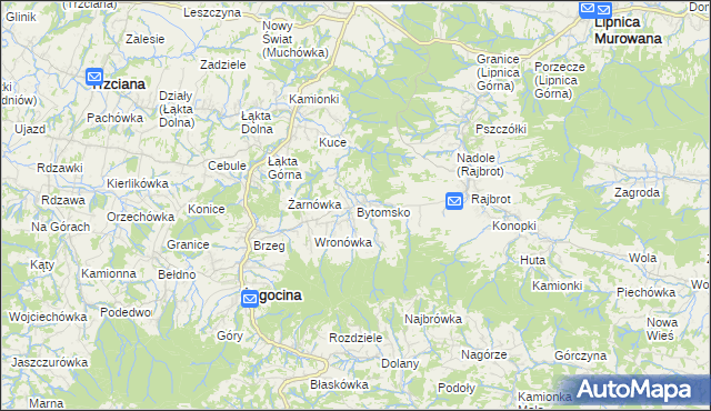 mapa Bytomsko, Bytomsko na mapie Targeo