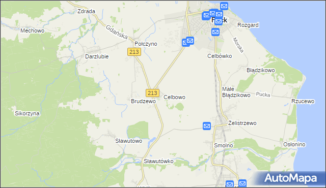 mapa Celbowo, Celbowo na mapie Targeo