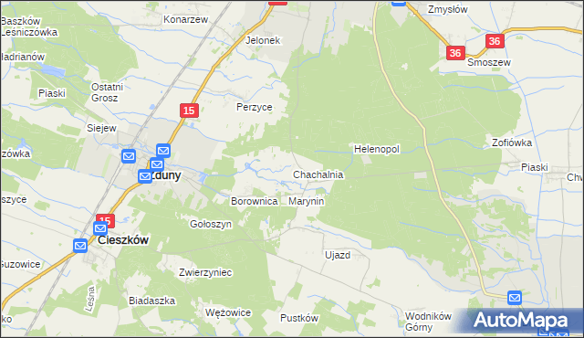 mapa Chachalnia, Chachalnia na mapie Targeo