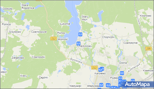 mapa Charzykowy, Charzykowy na mapie Targeo