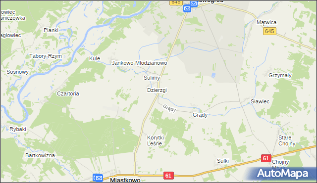 mapa Chmielewo gmina Nowogród, Chmielewo gmina Nowogród na mapie Targeo