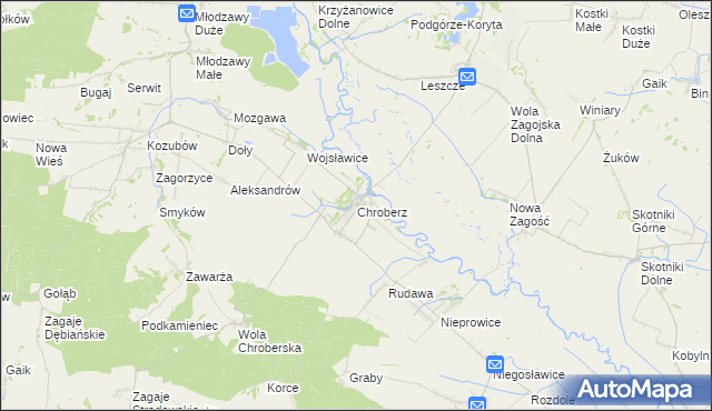 mapa Chroberz, Chroberz na mapie Targeo