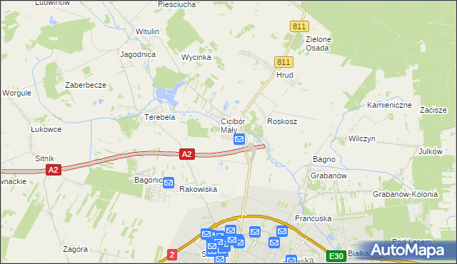 mapa Cicibór Duży, Cicibór Duży na mapie Targeo