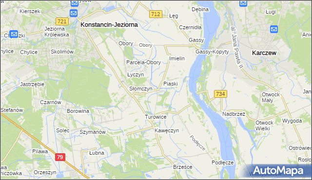 mapa Cieciszew, Cieciszew na mapie Targeo