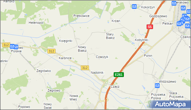 mapa Czaczyk, Czaczyk na mapie Targeo