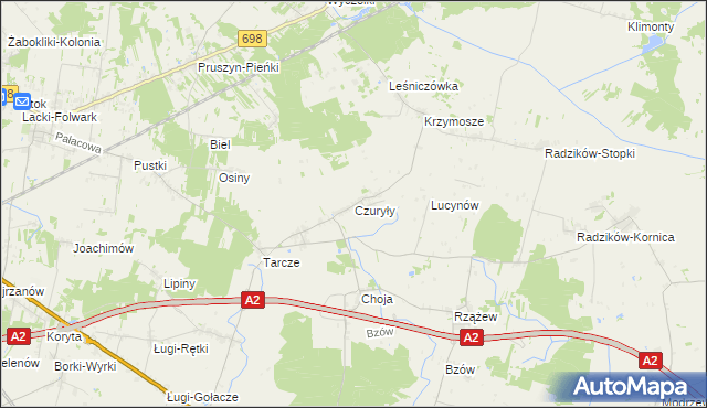 mapa Czuryły, Czuryły na mapie Targeo