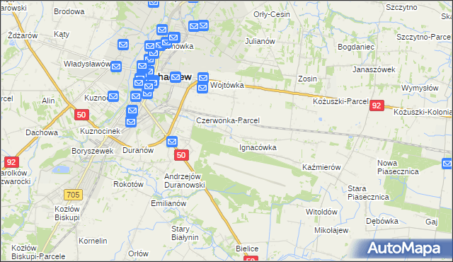 mapa Czyste gmina Sochaczew, Czyste gmina Sochaczew na mapie Targeo