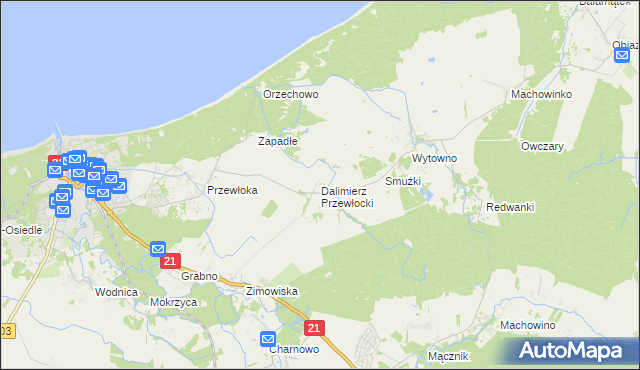 mapa Dalimierz Przewłocki, Dalimierz Przewłocki na mapie Targeo