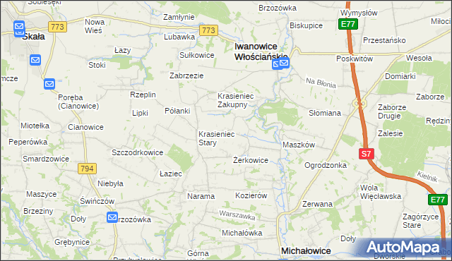 mapa Damice, Damice na mapie Targeo