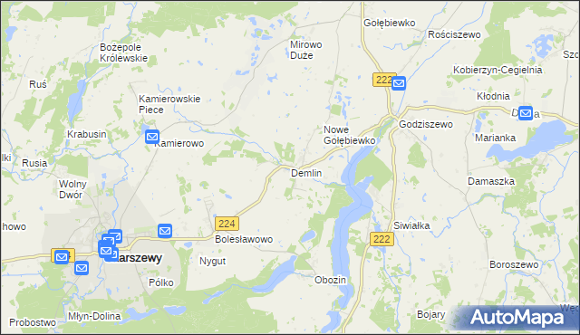 mapa Demlin, Demlin na mapie Targeo