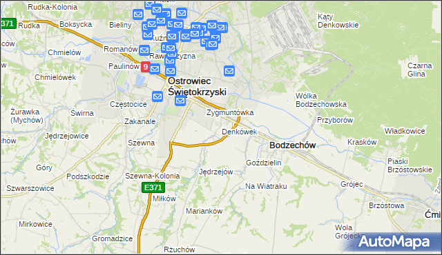 mapa Denkówek, Denkówek na mapie Targeo