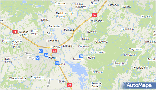 mapa Dobrków, Dobrków na mapie Targeo