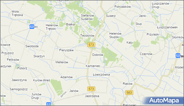 mapa Dobrów gmina Szczawin Kościelny, Dobrów gmina Szczawin Kościelny na mapie Targeo