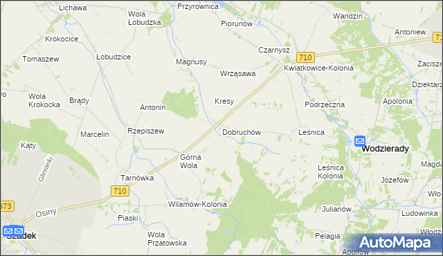 mapa Dobruchów, Dobruchów na mapie Targeo