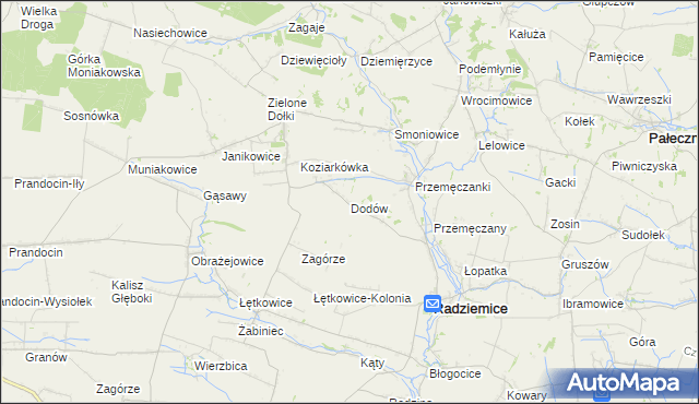 mapa Dodów, Dodów na mapie Targeo