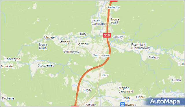 mapa Domostawa, Domostawa na mapie Targeo