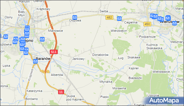 mapa Donaborów, Donaborów na mapie Targeo