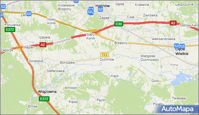 mapa Duchnów, Duchnów na mapie Targeo