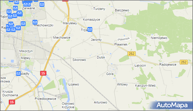 mapa Dulsk gmina Inowrocław, Dulsk gmina Inowrocław na mapie Targeo