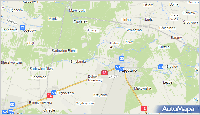 mapa Dylów Szlachecki, Dylów Szlachecki na mapie Targeo