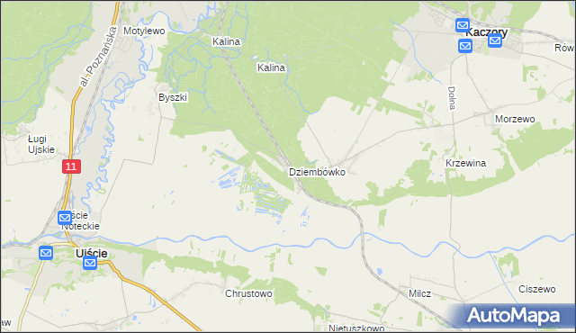 mapa Dziembówko, Dziembówko na mapie Targeo