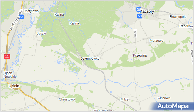 mapa Dziembowo, Dziembowo na mapie Targeo